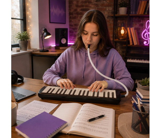 MusicMate Harmonijka klawiszowa MM-ML37-B Melodica 37 - 1588166 - zdjęcie 12